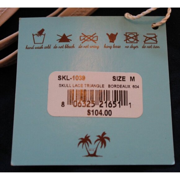 Letarte Burgandy Triangle Bikini Top Size Medium NWT - Picture 4 of 5